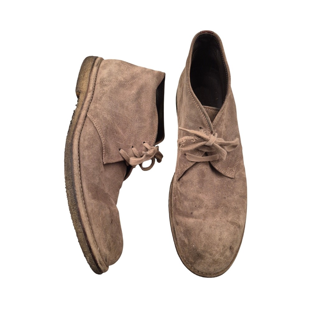 Allen Edmonds Montauk Mens Suede Chukka Boots Taupe Tan Lace Up Ankle Boots 10 D